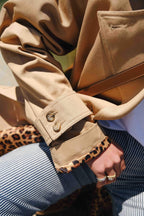 Paul Trench Coat Beige/Leopard