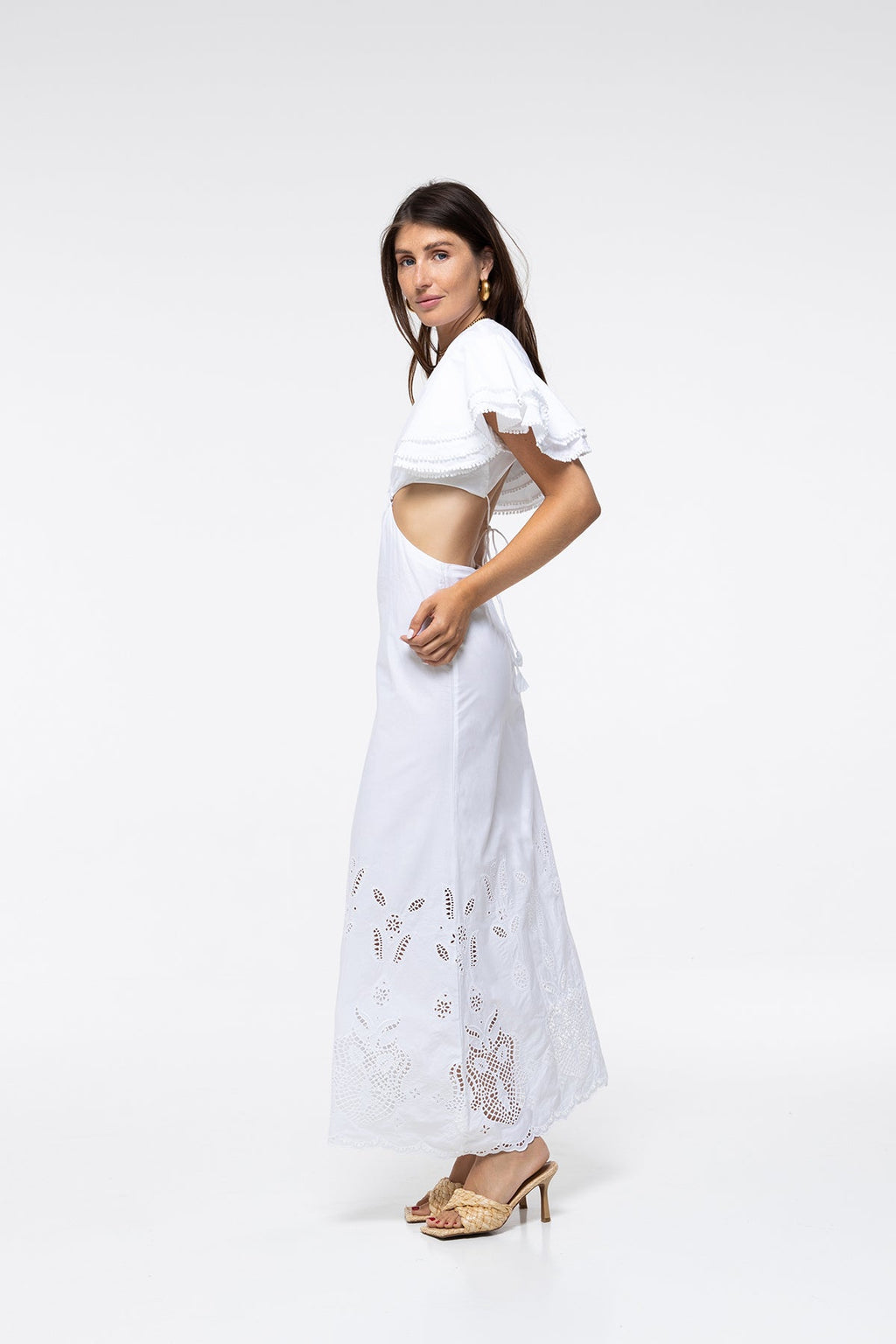 Margaux Dress - White Embroidery