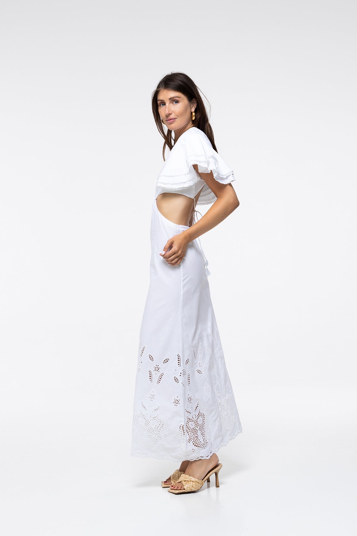Margaux Dress - White Embroidery