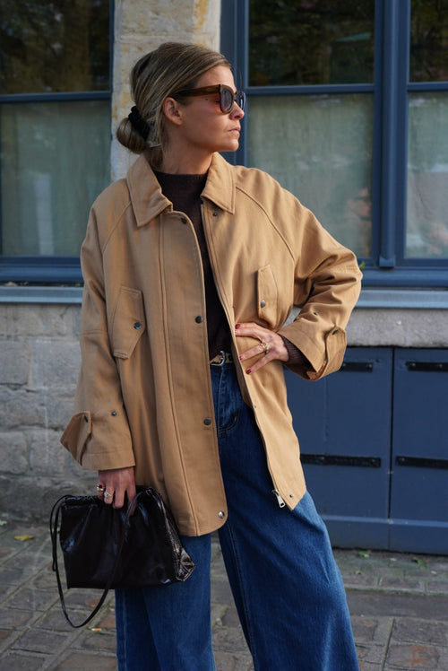Veste Castille Mi-Longue Camel