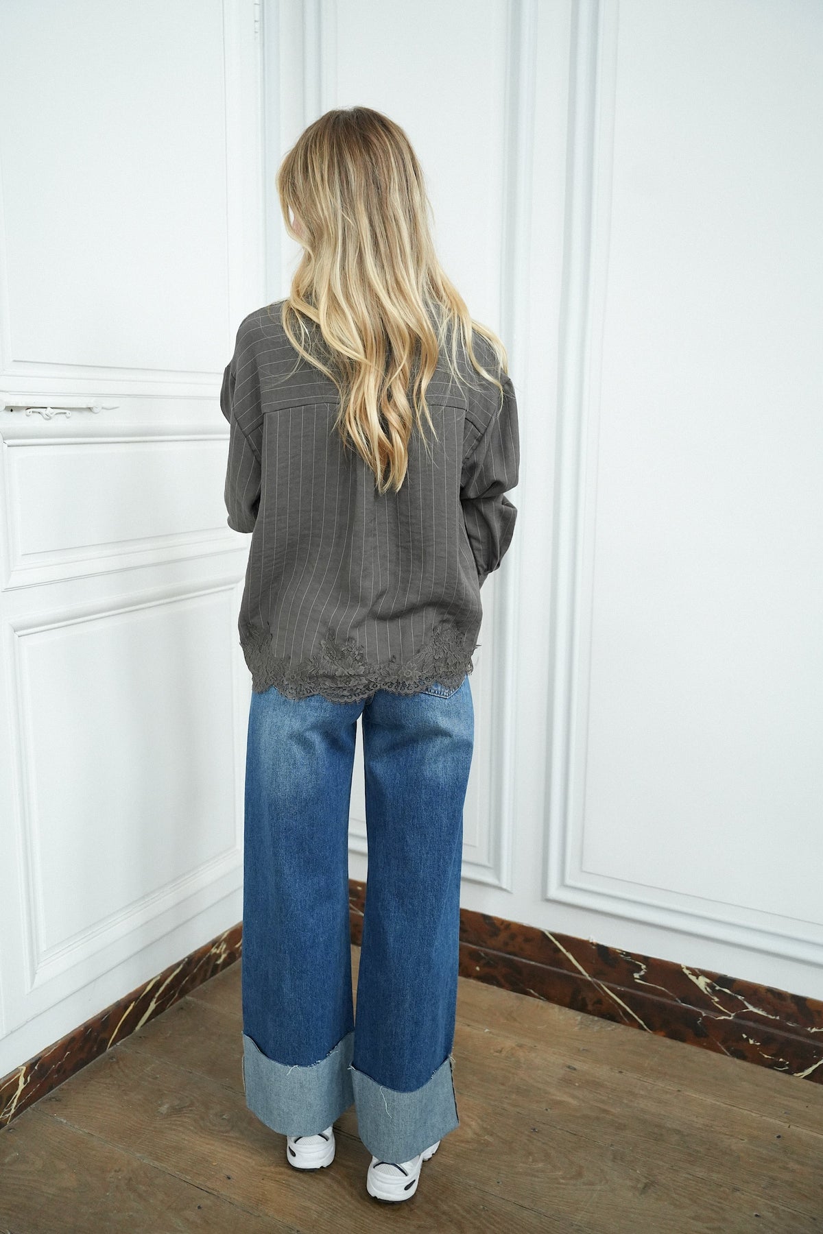 Alban Turn-Up Jeans - Blue