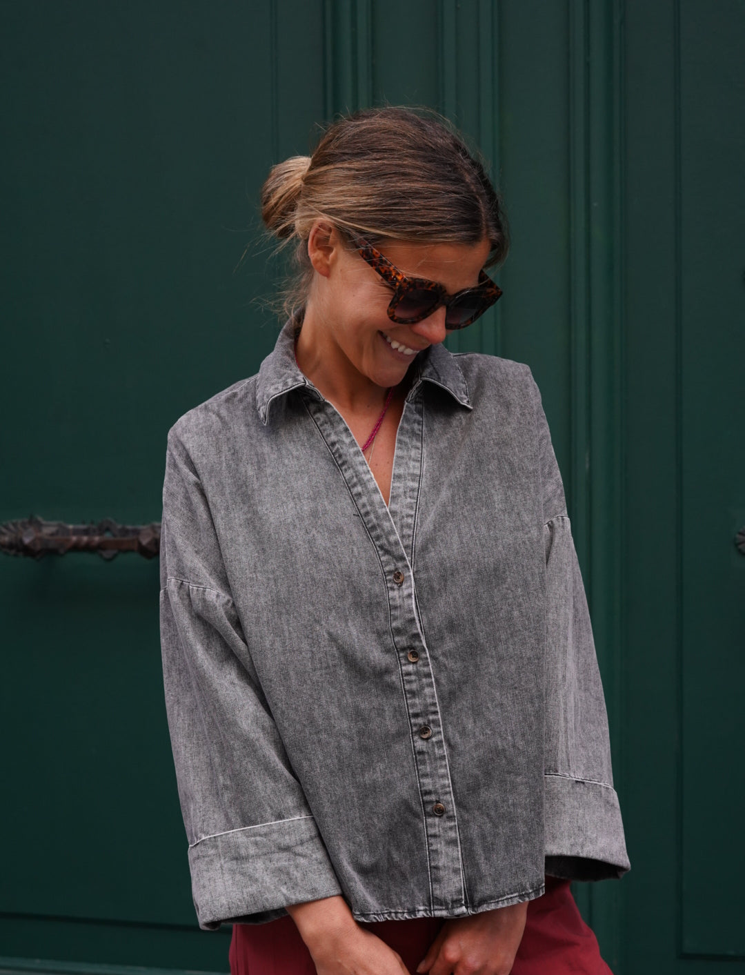 Léonore Denim Gray Shirt