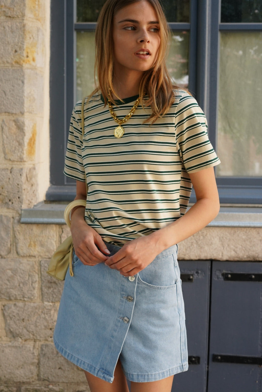 Sophie Light Denim Short Skirt