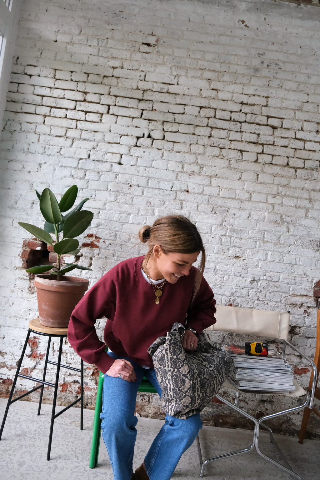Hortense Python tote bag