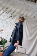 Surchemise Lou Similicuir Marine