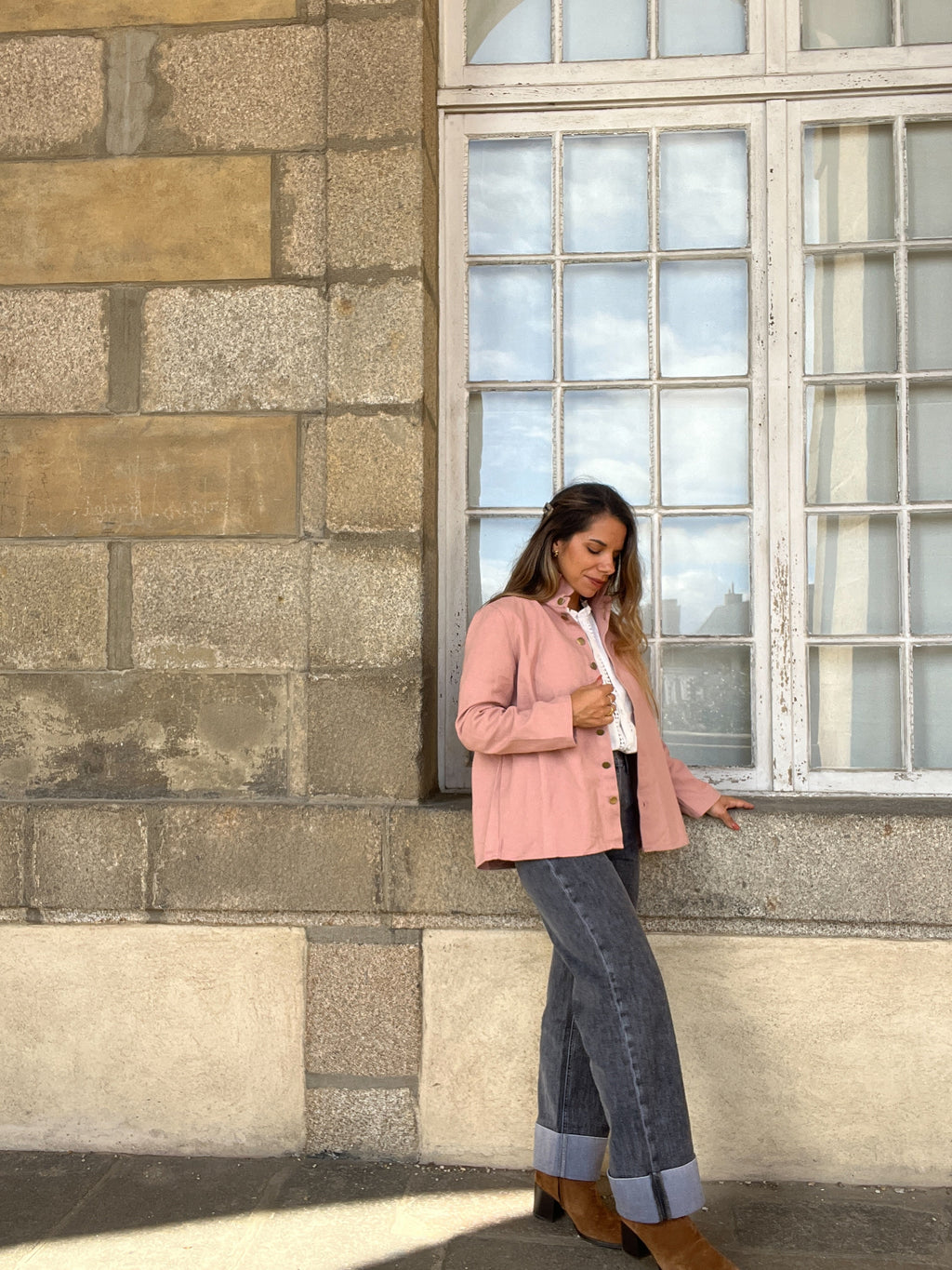 Céleste Old Rose Denim Jacket