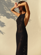 Robe Black Stripes transparente