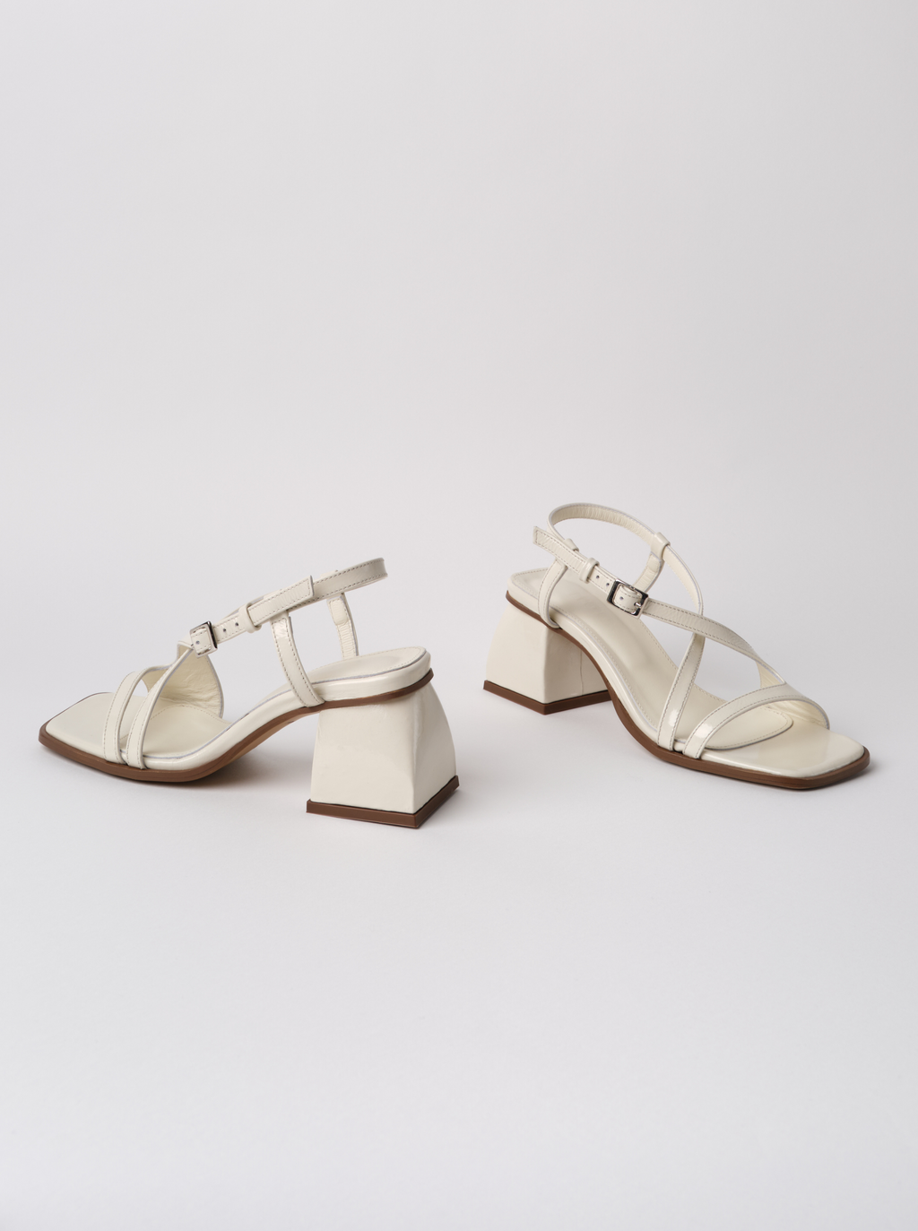 Sandales Square Crush White brillant