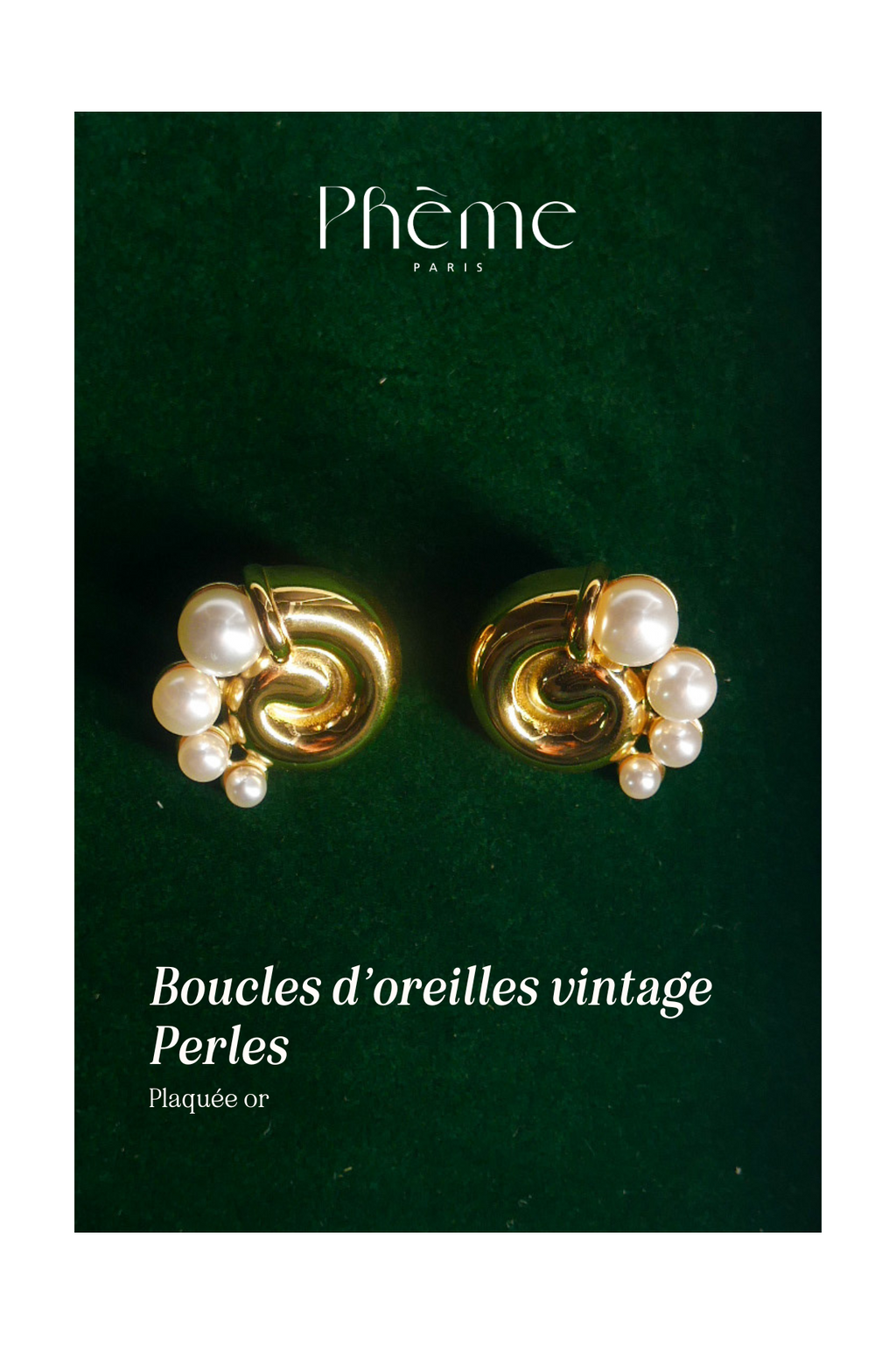 Vintage Pearl Earrings - Gold Plated
