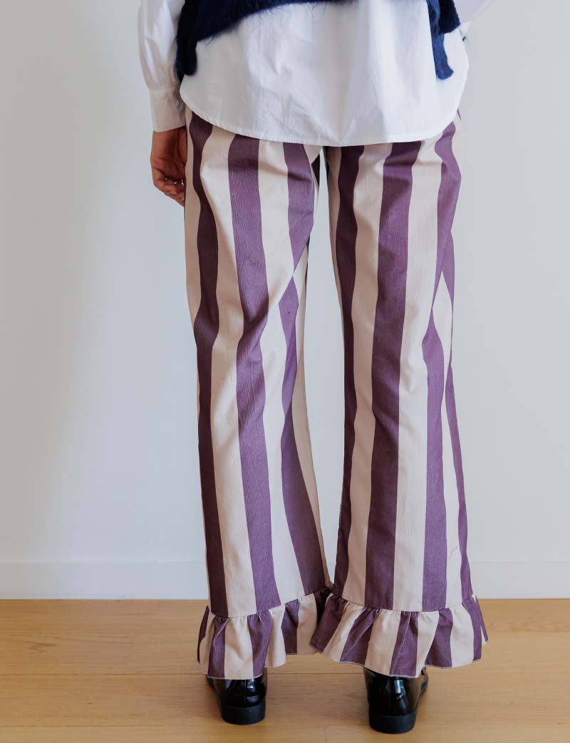 Pantalon À Rayures Violettes Arthur