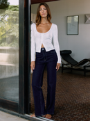 Top Sleeves Full White Daisies