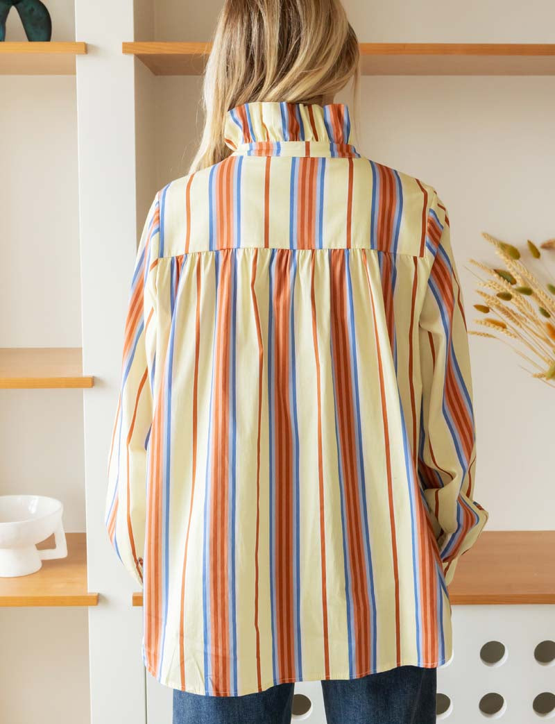 Chemise Jaune À Rayures Multi Gustava