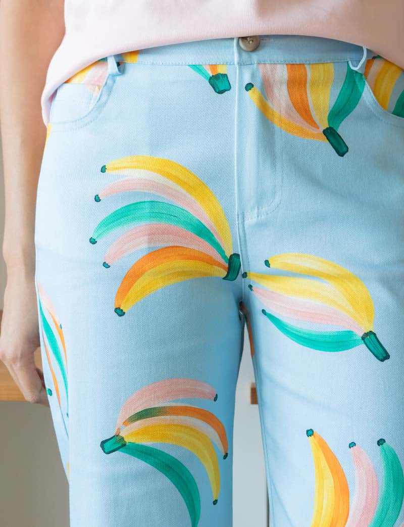 Jony Sky Blue & Banana Jeans