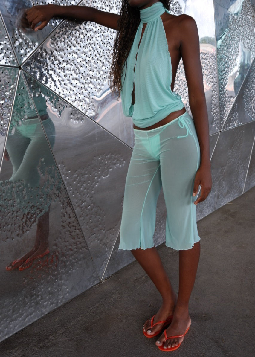 Capri Pantalon Résille - Aqua