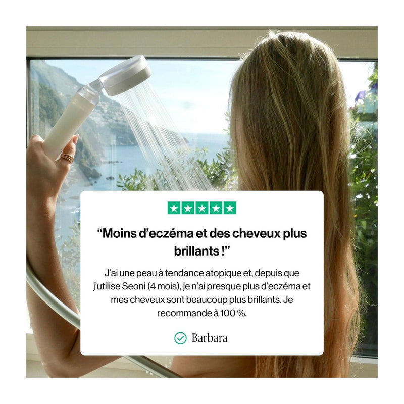 Pommeau de Douche Filtrant + 1 Filtre (2 Mois de Filtration)