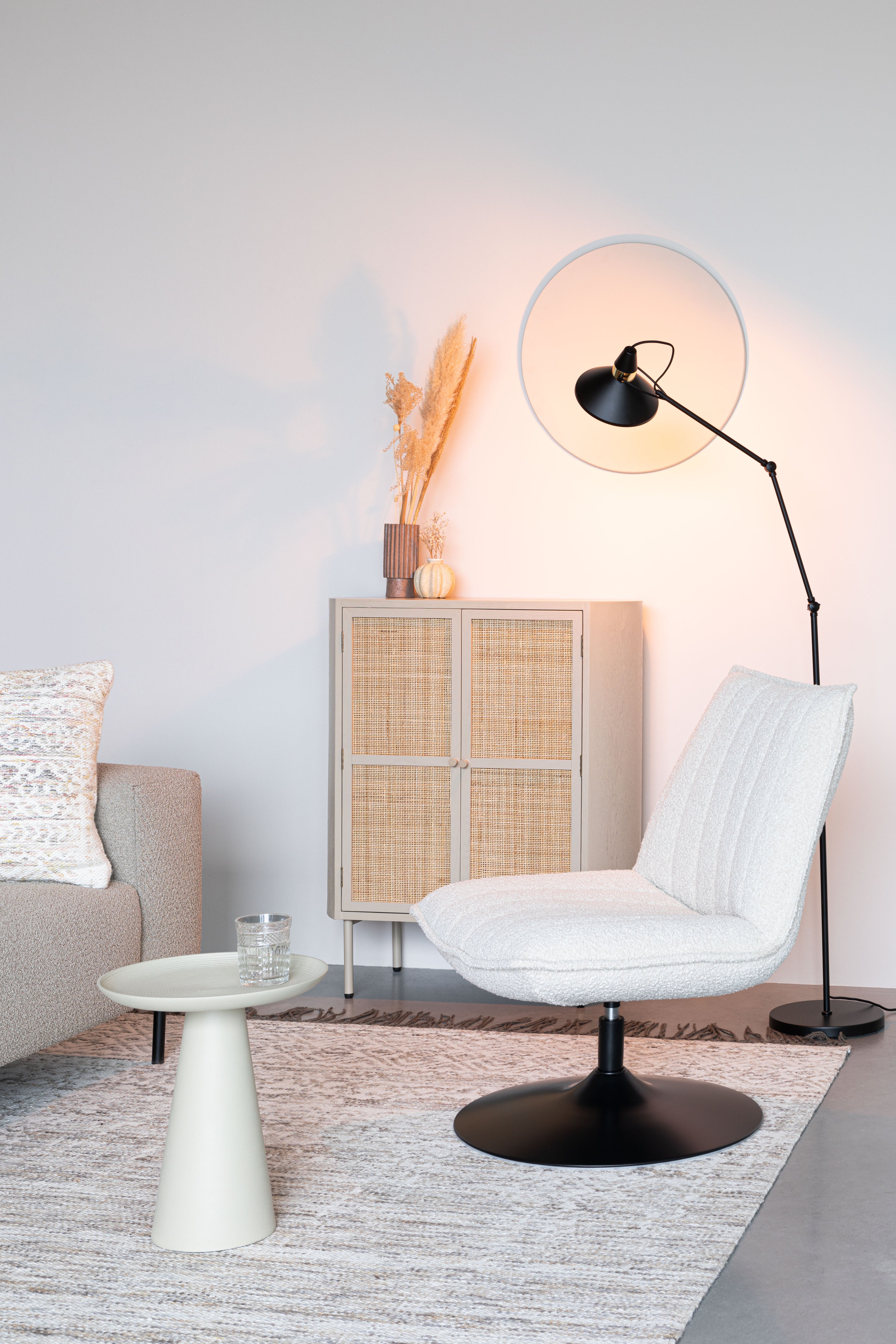 Jax Bouclé - Lounge Armchair - Fabric - Off-White