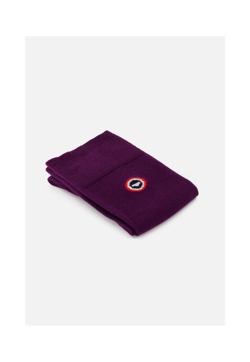 Chaussettes Mi-Hautes - Demi Bloc Prune
