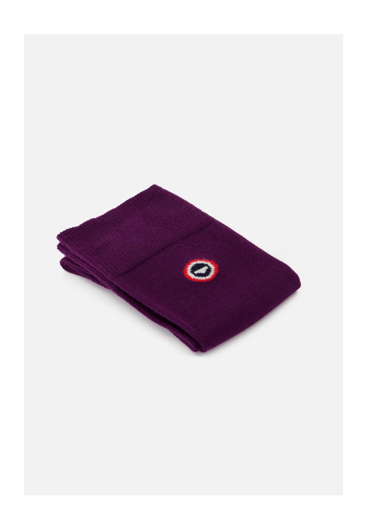 Lucas Demi Bloc Patterned Calf-Length Socks - Plum
