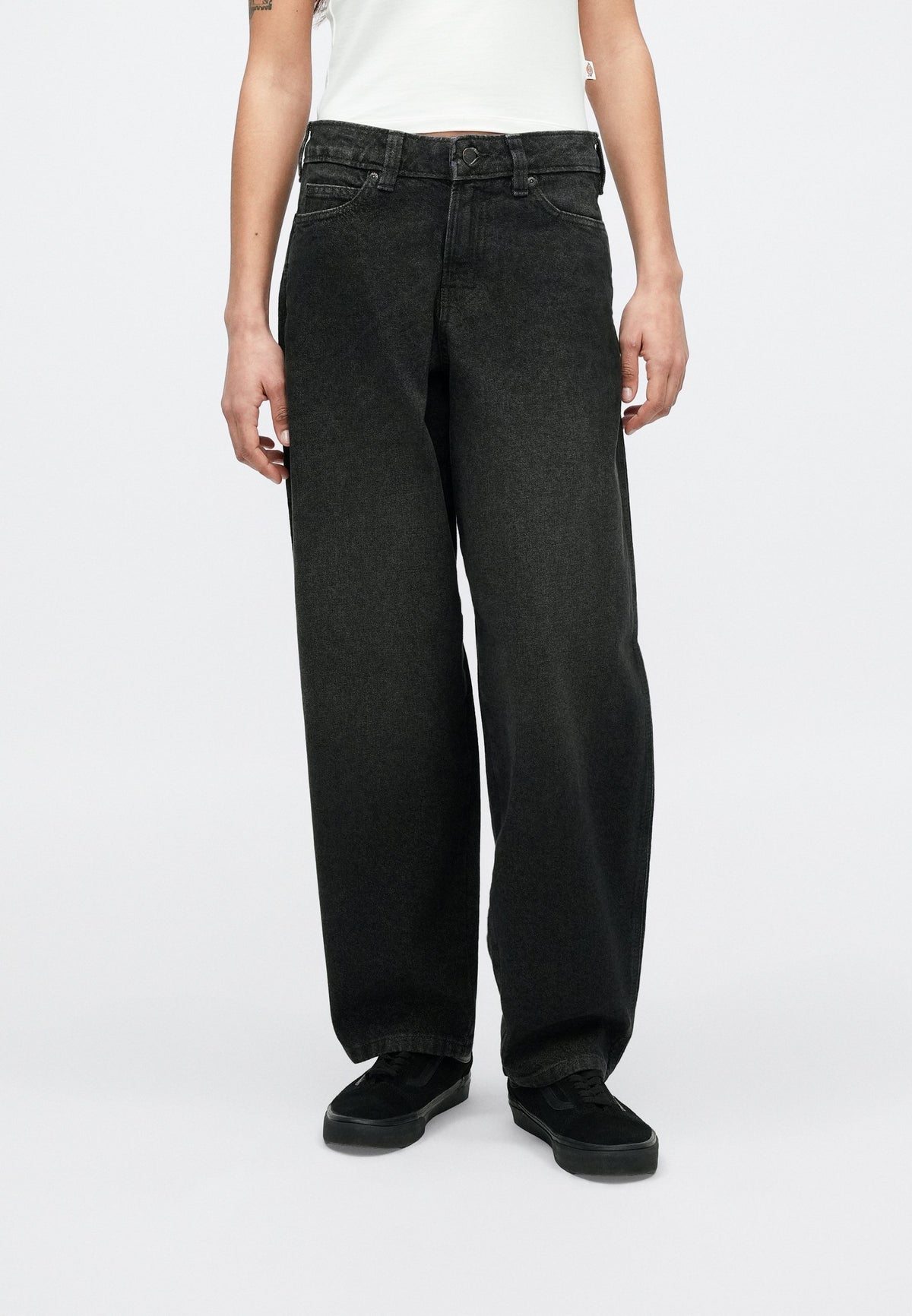 Jean De Travail 957 Loose Tapered - Black Wash Faded - Femme