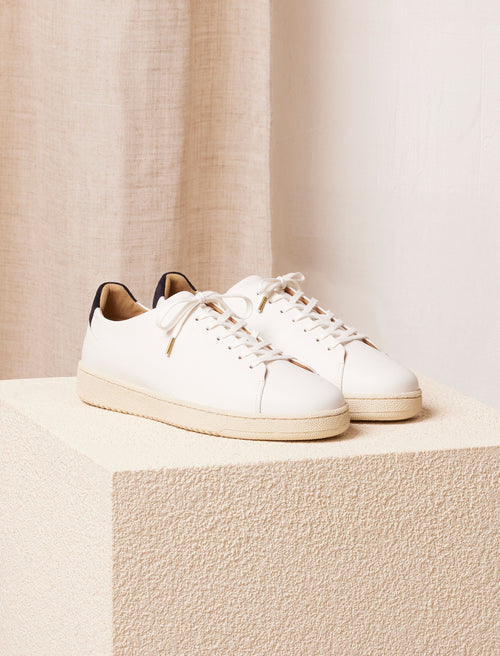 Sneakers À Lacets Arthur - Blanc Navy - Homme