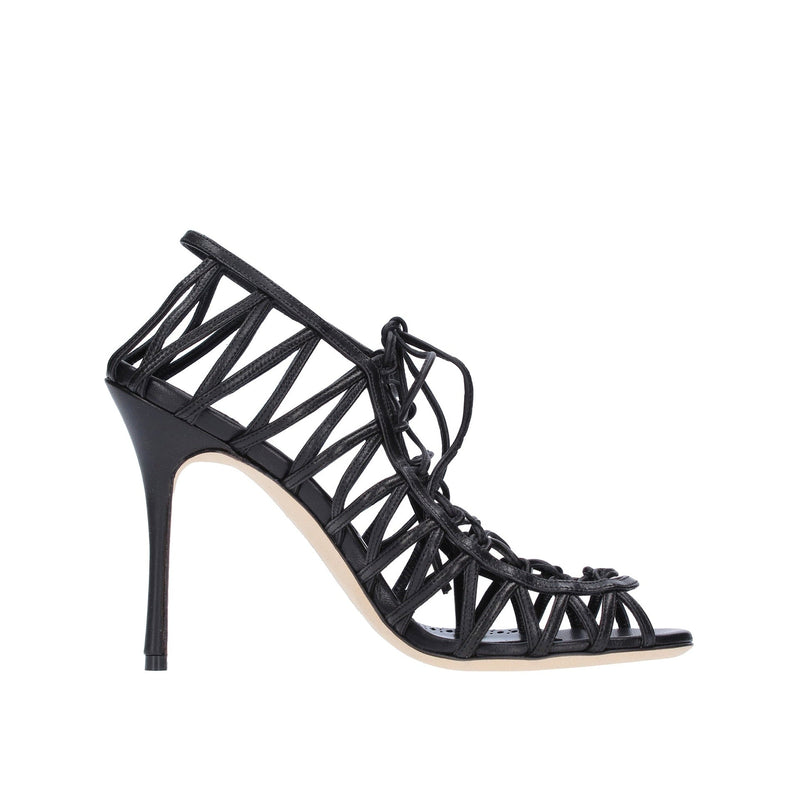 Sandales - Manolo Blahnik Hamza 105 Leather - Black