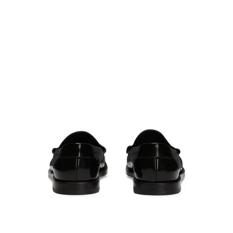 Mocassins - Dolce & Gabbana Leather Logo - Black
