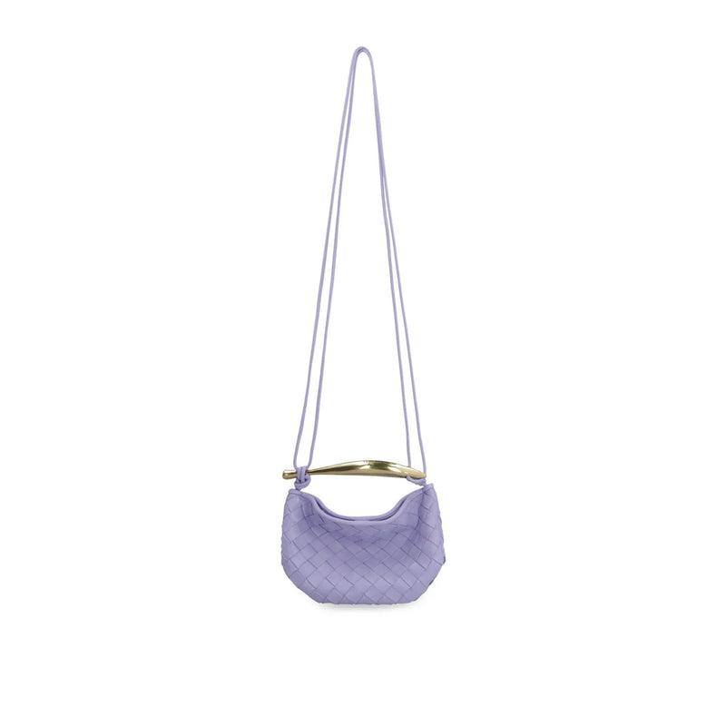 Bottega Veneta Mini Sardine Leather Crossbody Bag - Lilac - Woman