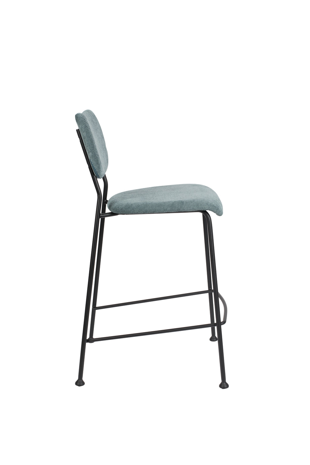 Benson 64.5 Cm - Bar & Counter Stool - Fabric - Grey/Blue