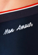 Boxer Bleu Marine En Coton - Marius Bleu Amour