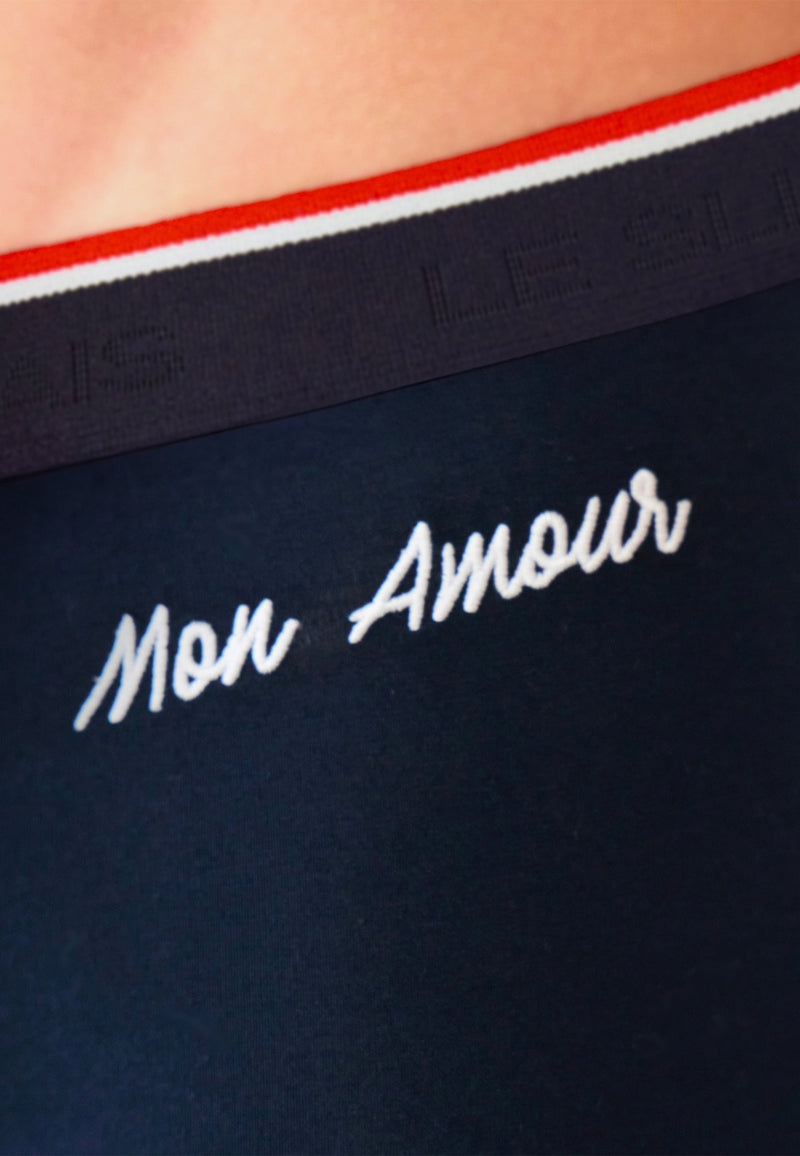 Boxer Bleu Marine En Coton - Marius Bleu Amour