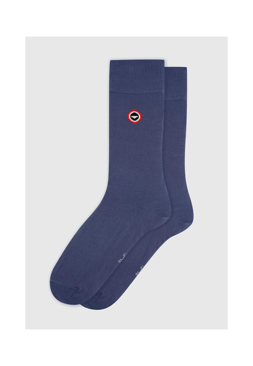 Chaussettes Mi-Hautes Unies Gris Acier - Robuste Acier