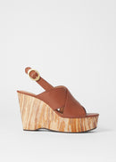 Zapatos Bobbi Sandalia Cuña - Marrón - Mujer