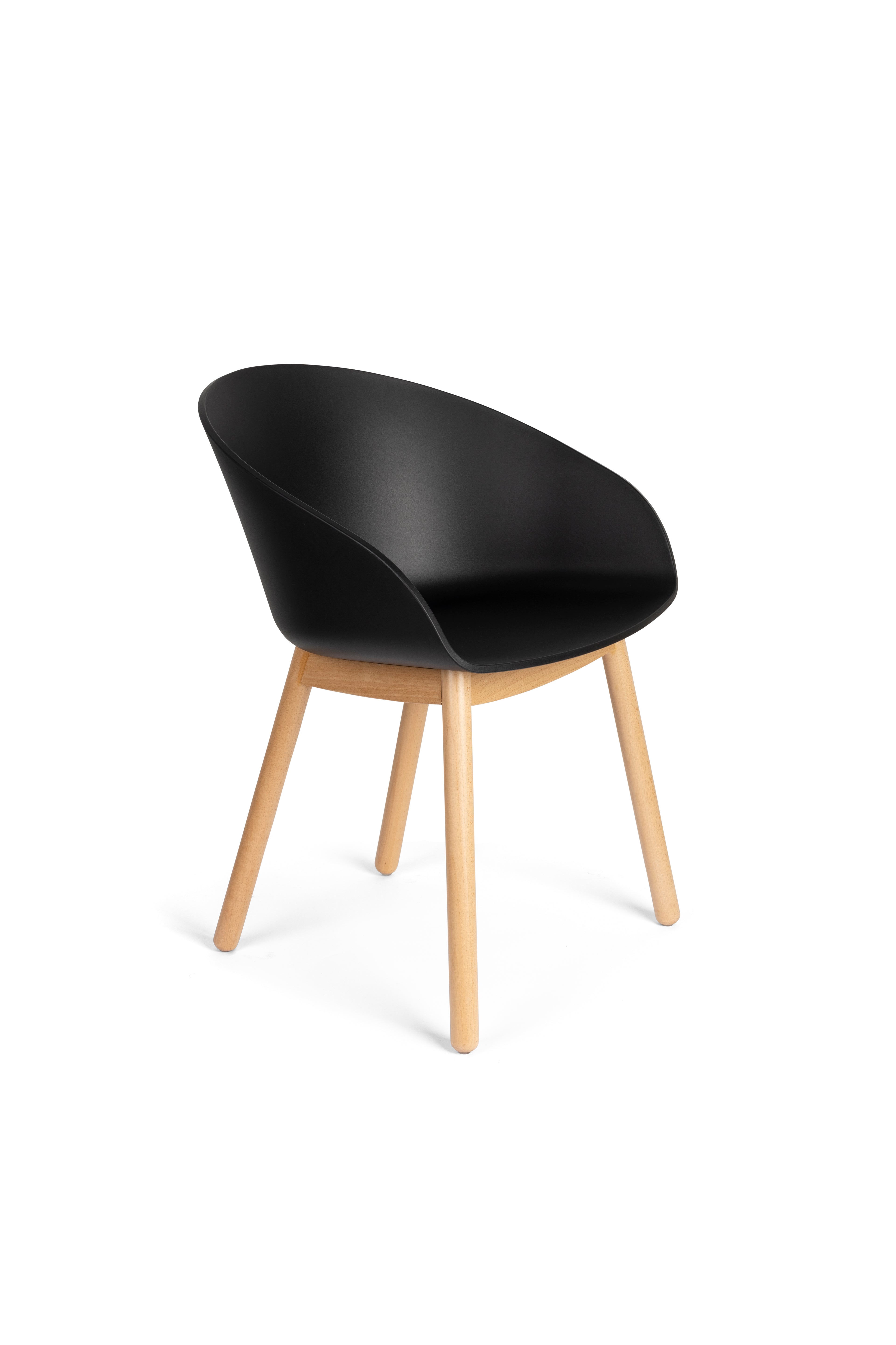 Void - Dining Room Armchair - Polypropylene Plastic - Black Oak