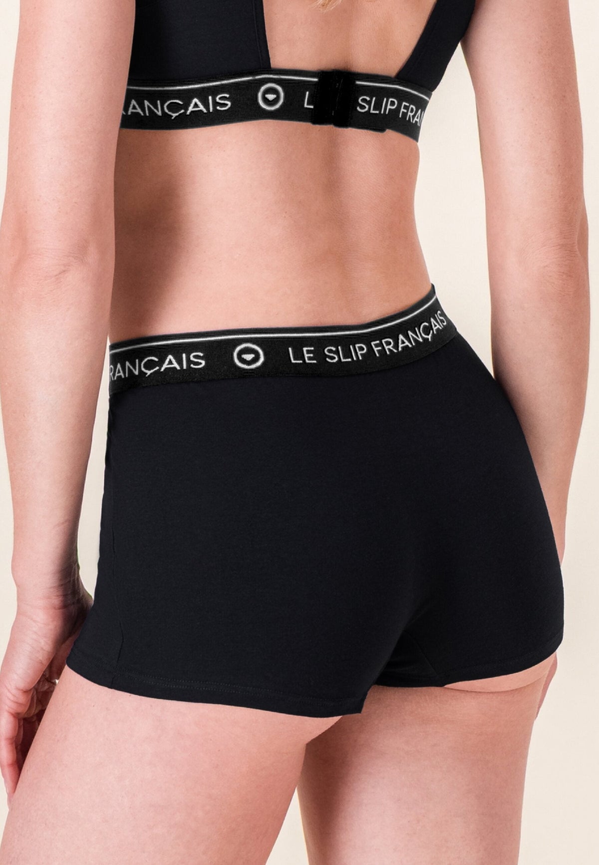 Fougueuse Cotton Boy Shorts - Black