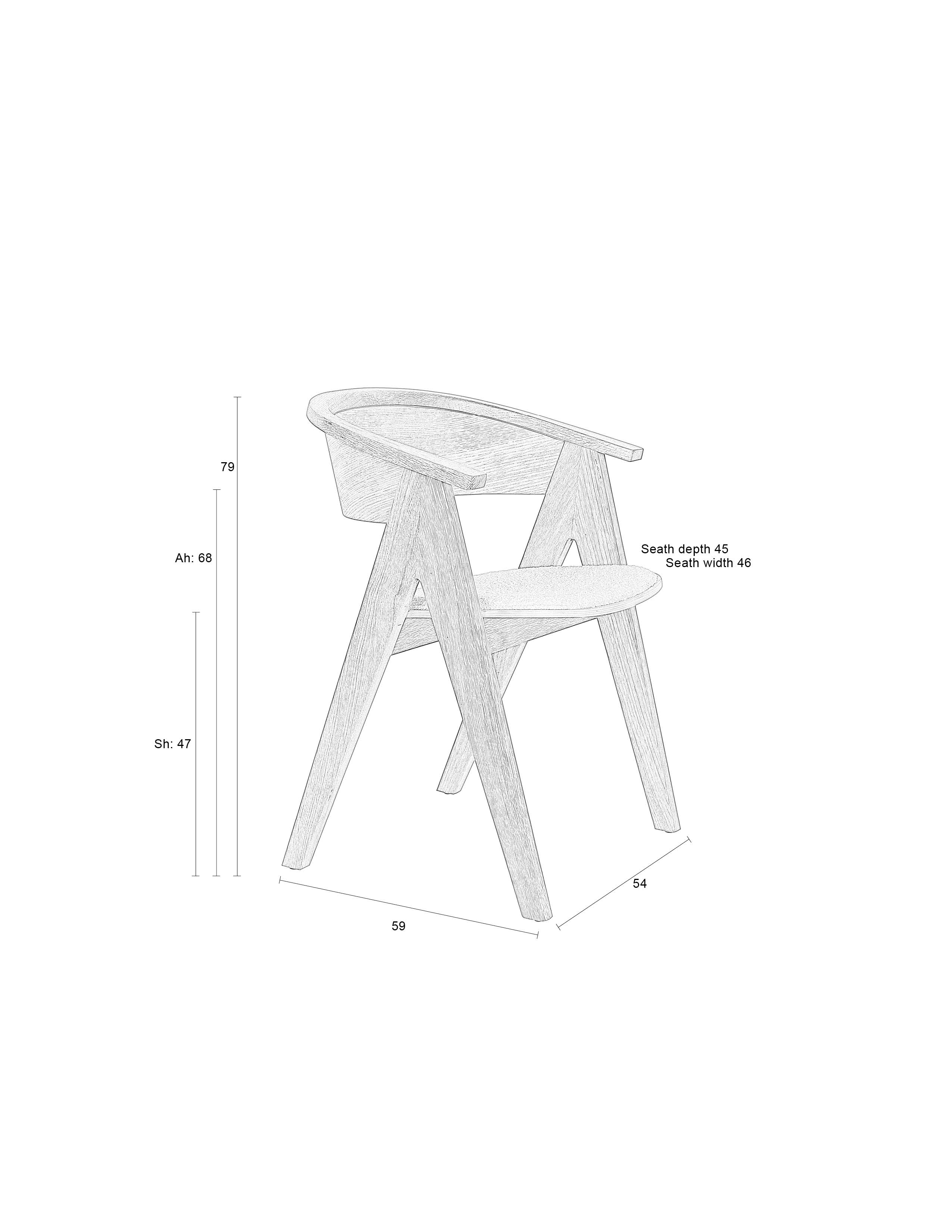 Ndsm - Dining Room Armchair - Solid Ash - Gray