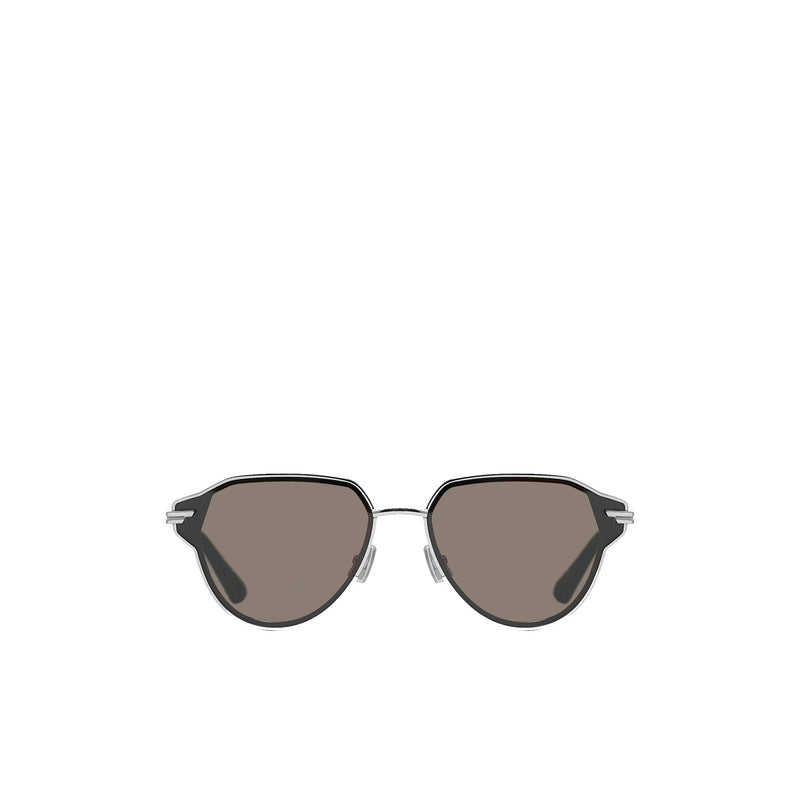 Lunettes De Soleil Bottega Veneta Glaze Aviator - Femme - Silver