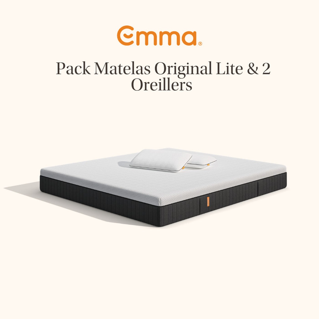 Matelas Emma Original Lite + 1 Ou 2 Oreillers Emma Microfibre Nuage