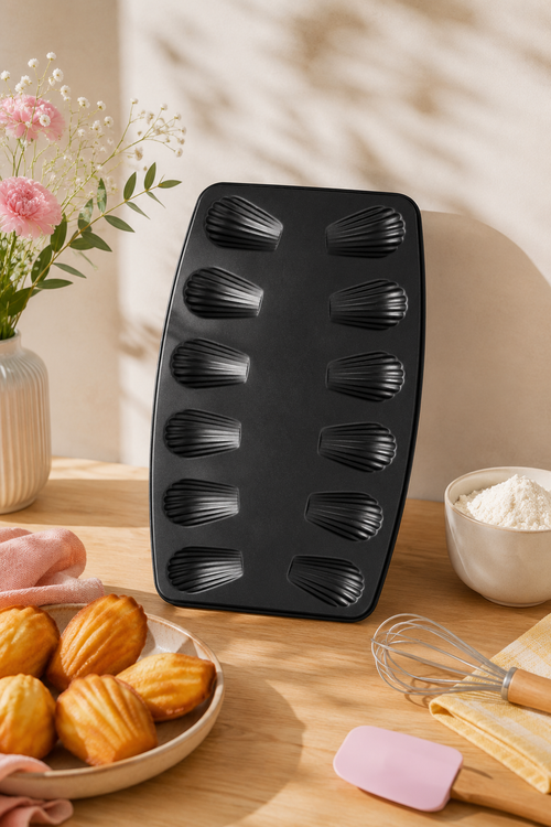 Zenker - Moule 12 Madeleines 26 X 39 Cm Zenker Spécial Countries - Noir