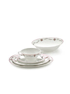Midnight Flowers - Lot De 2 Bols Bas - L - Porcelaine Bone China - Foncé Viola
