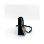 Sac Porté Épaule Chanel Boy Wallet On Chain Mini Cuir - Bleu Marine