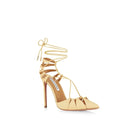 Sandales - Aquazzurra Bellissima Woven Raffia Stiletto - Yellow