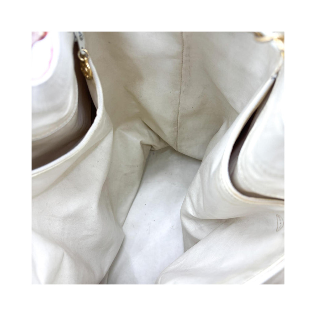 Sac Porté Épaule Chanel Miss Mademoiselle Shoulderbag Toile - Beige