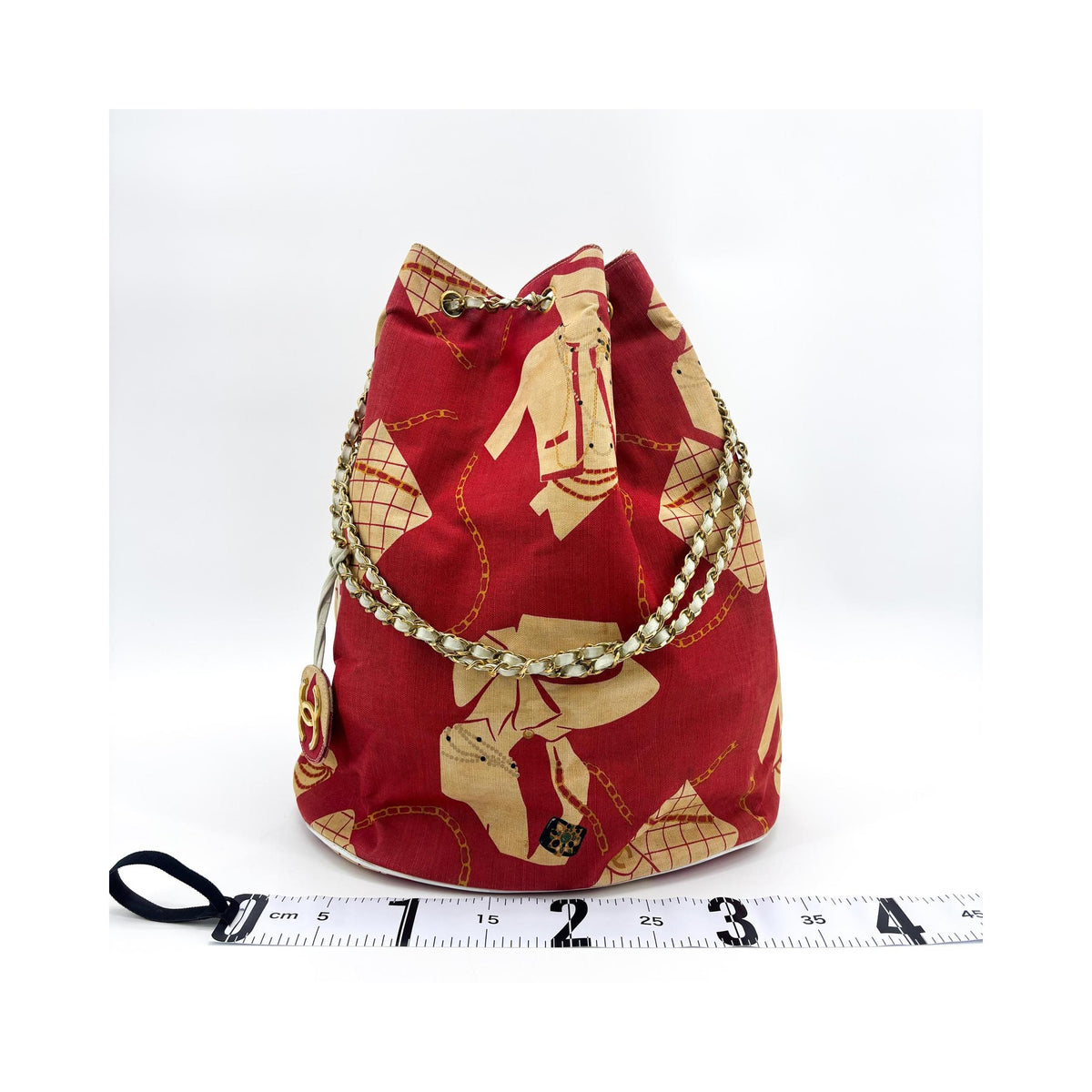 Sac Porté Épaule Chanel Miss Mademoiselle Shoulderbag Toile - Beige