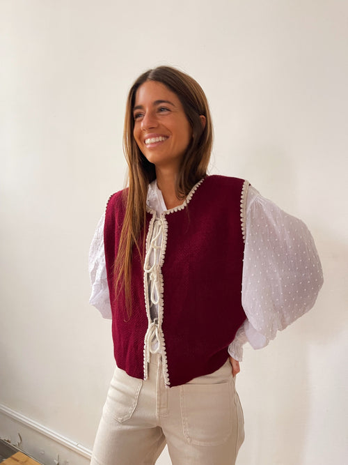 Gilet En Tricot De Bourgogne