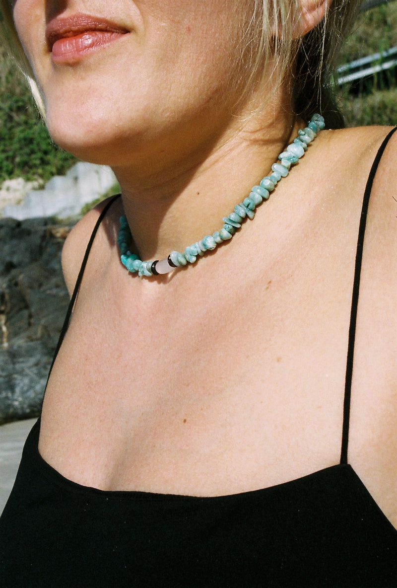 Le Collier Amazonite Et Quartz