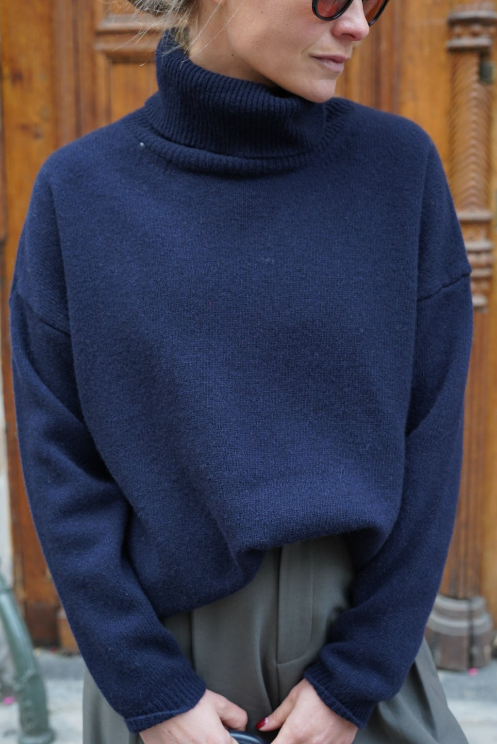 Timothée Turtleneck Sweater Navy