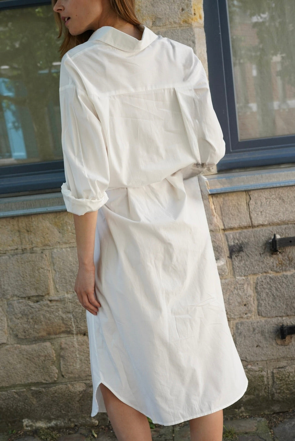Angèle Shirt Dress White