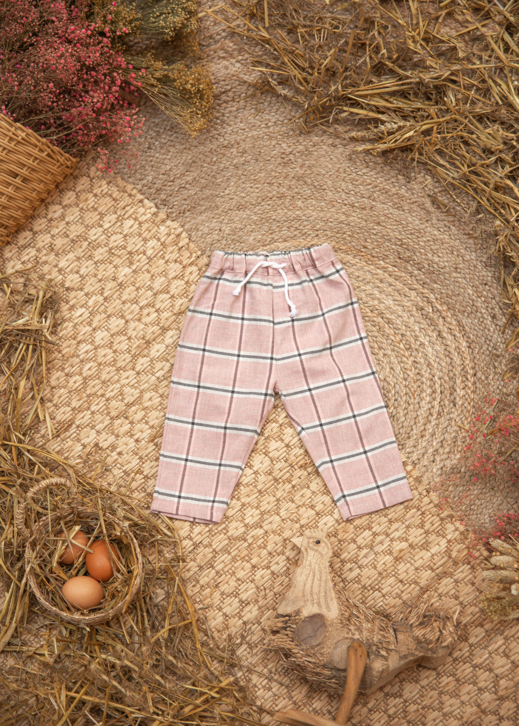 Pink Check Trousers