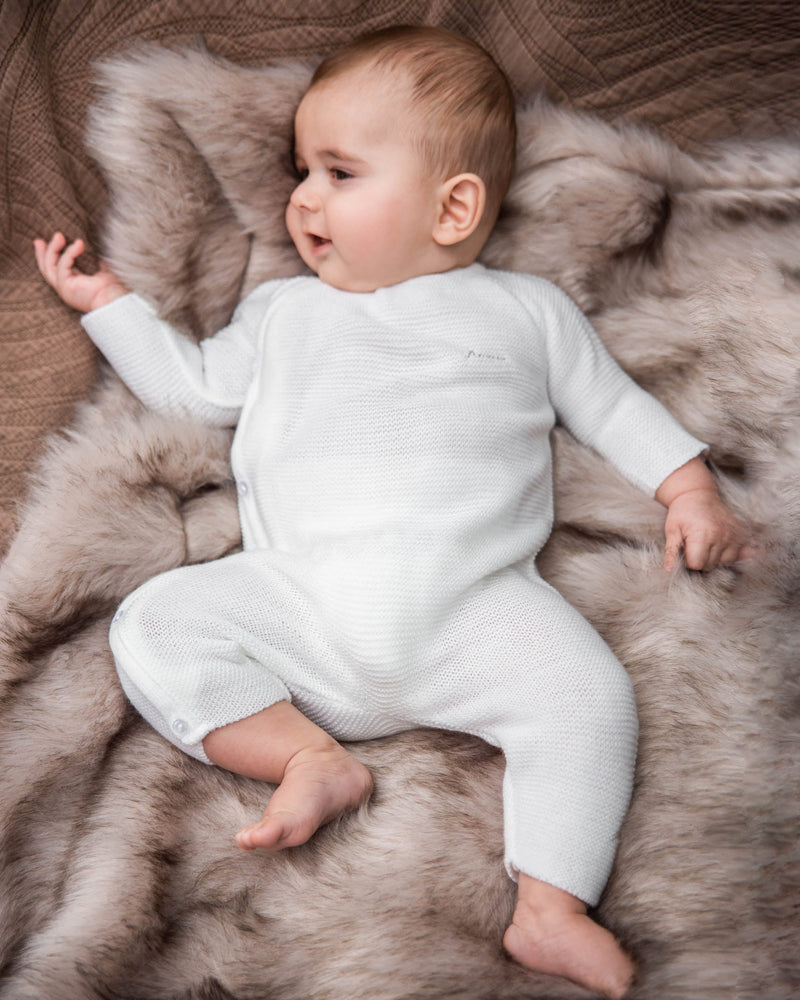 Combinaison Maille Écru Unisexe - Bebe