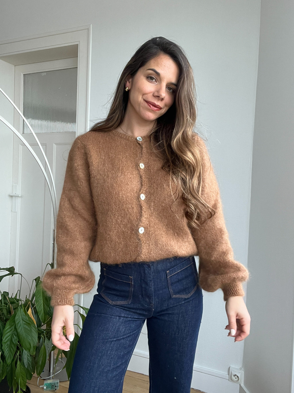 Maille En Laine Bianca Camel